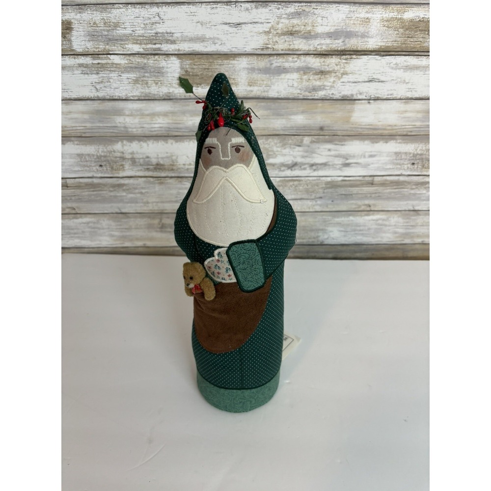 Vintage Handmade Plush Santa Father Christmas Doll Replica Antique Original 14"